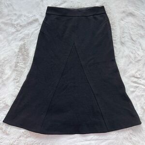 Diane Von Furstenberg DVF Vintage Wool Blend Midi Skirt A Line Workwear Black 6